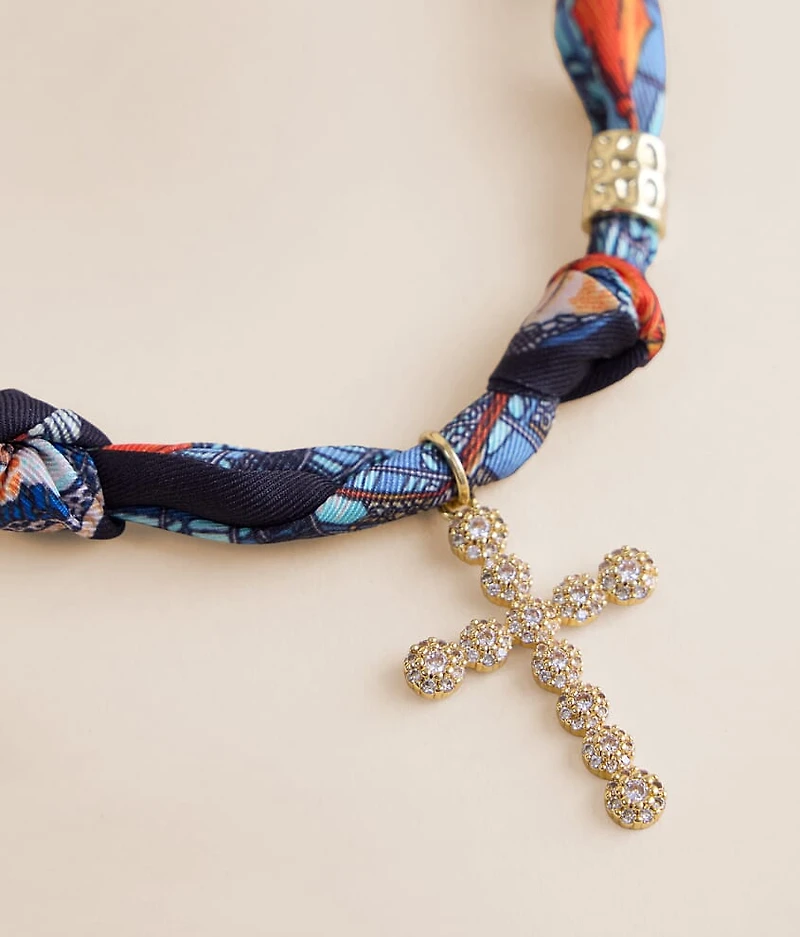 Monarch Charm Scarf Necklace