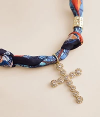 Monarch Charm Scarf Necklace