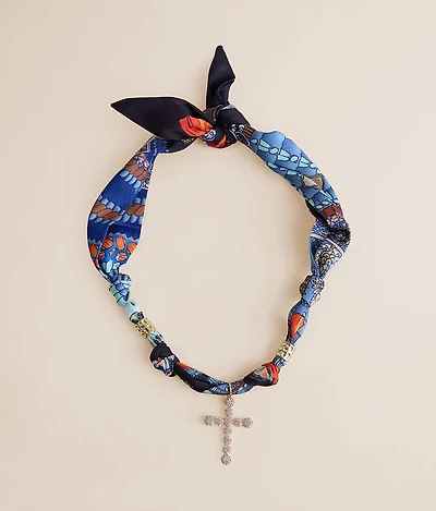 Monarch Charm Scarf Necklace