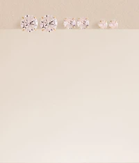 3 Pack Rhinestone Earring Set
