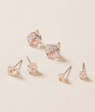 3 Pack Rhinestone Earring Set