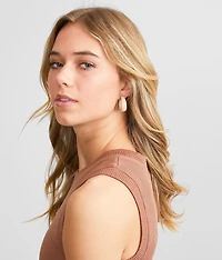 Matte Hoop Earring