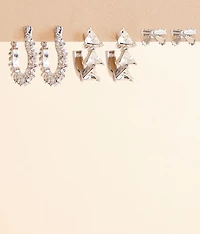 3 Pack Glitz Earring Set