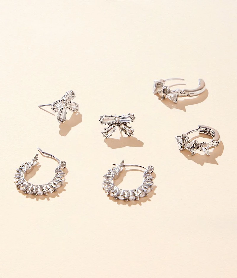 3 Pack Glitz Earring Set