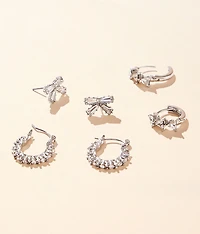 3 Pack Glitz Earring Set