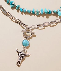 2 Pack Layered Western Necklace Set