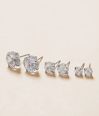 3 Pack Glitz Stud Earring Set