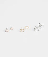 3 Pack Glitz Earring Set