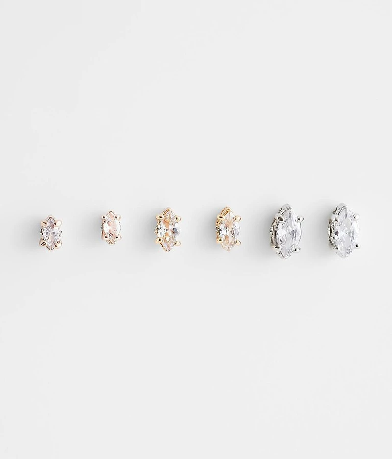 3 Pack Glitz Earring Set