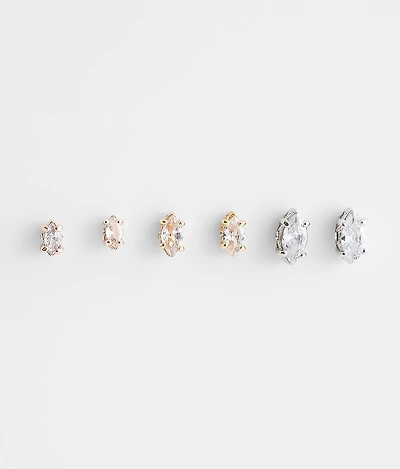 3 Pack Glitz Earring Set