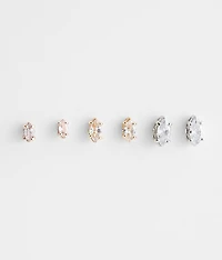 3 Pack Glitz Earring Set