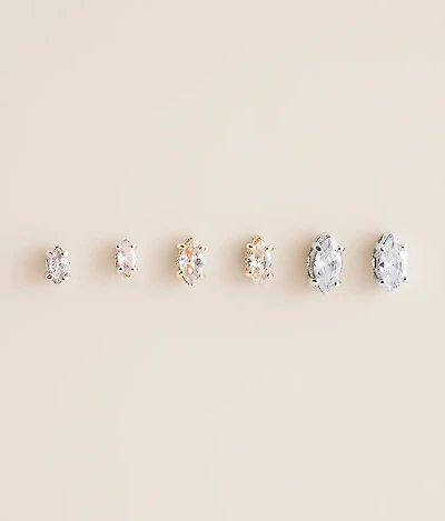 3 Pack Glitz Earring Set