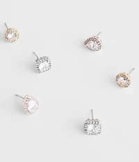 3 Pack Glitz Earring Set
