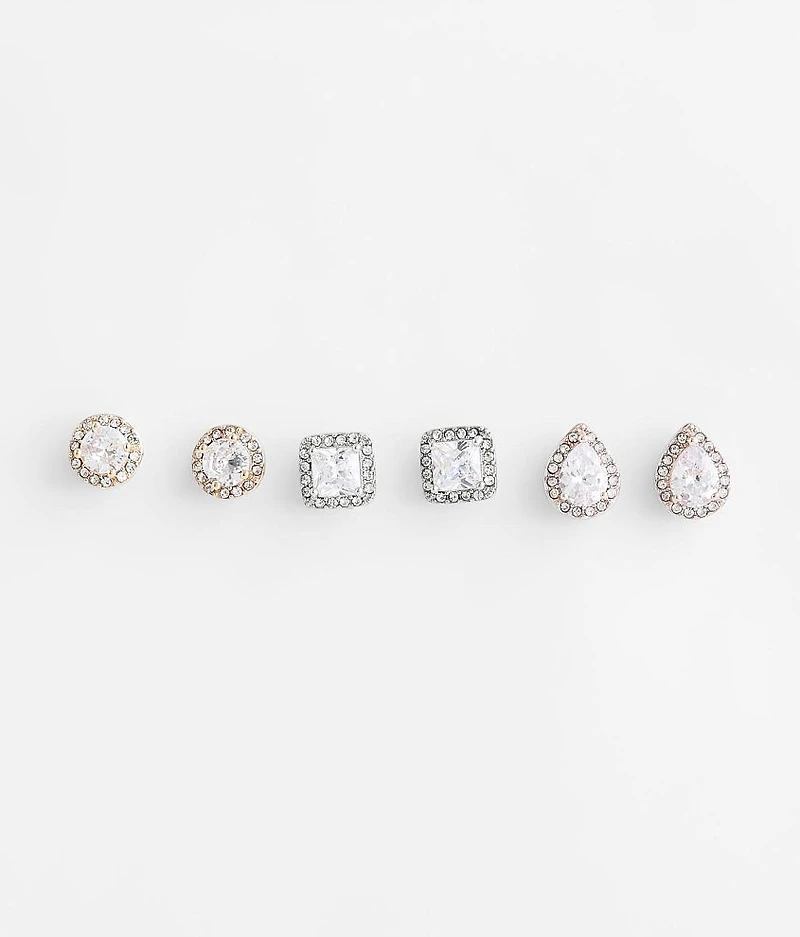 3 Pack Glitz Earring Set