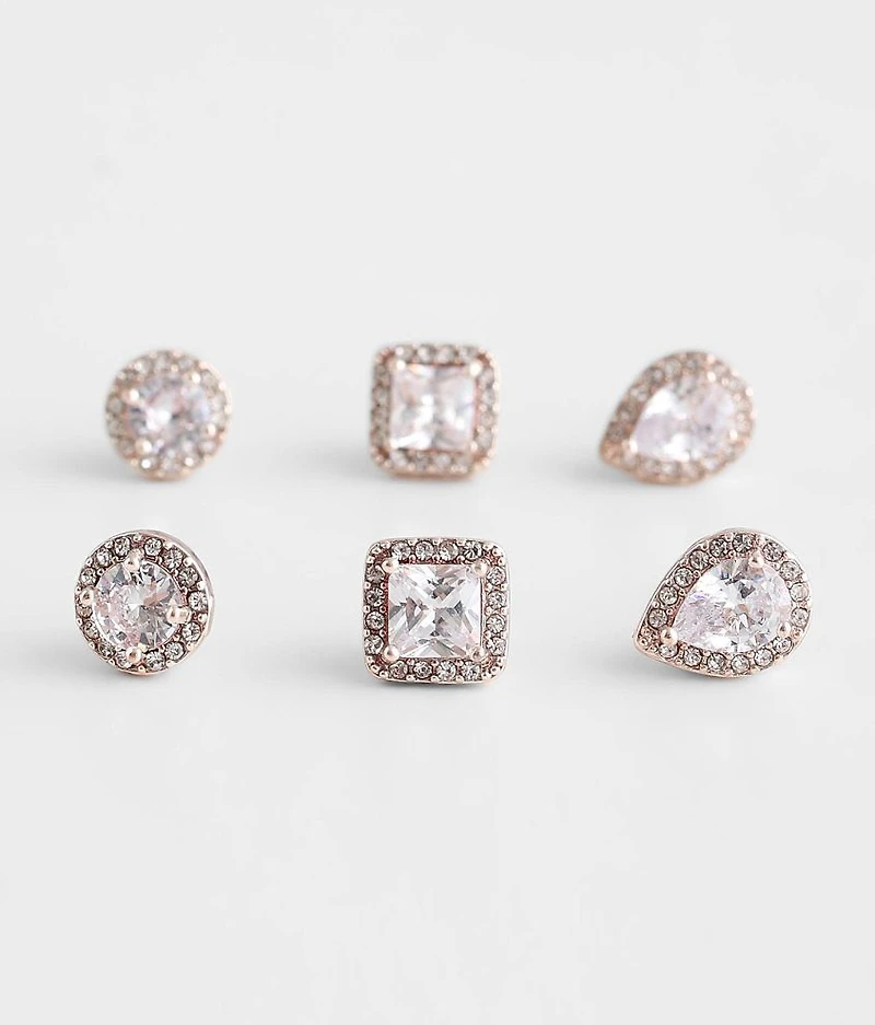 3 Pack Glitz Earring Set