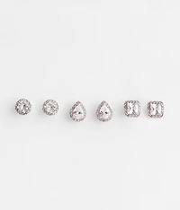 3 Pack Glitz Earring Set