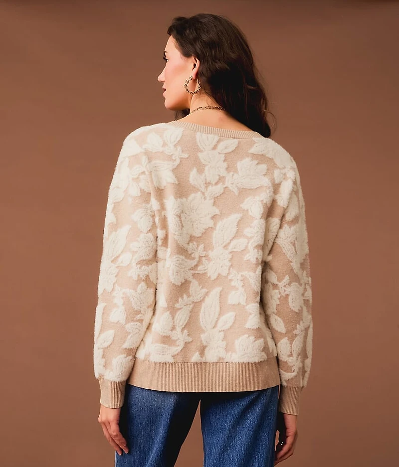 Eyelash Floral Sweater
