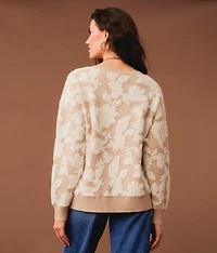 Eyelash Floral Sweater