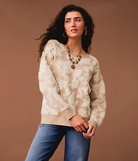 Eyelash Floral Sweater