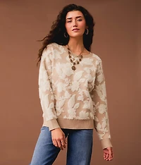 Eyelash Floral Sweater