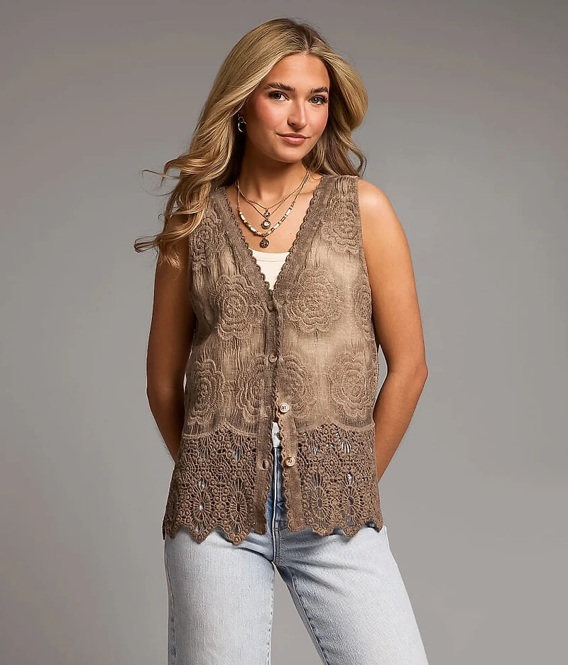 Floral Crochet Tank Top