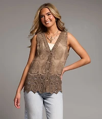 Floral Crochet Tank Top