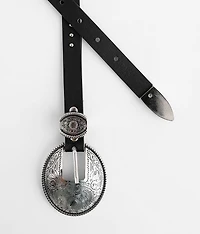 Studded Skinny Western Belt