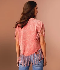 Washed Fringe T-Shirt