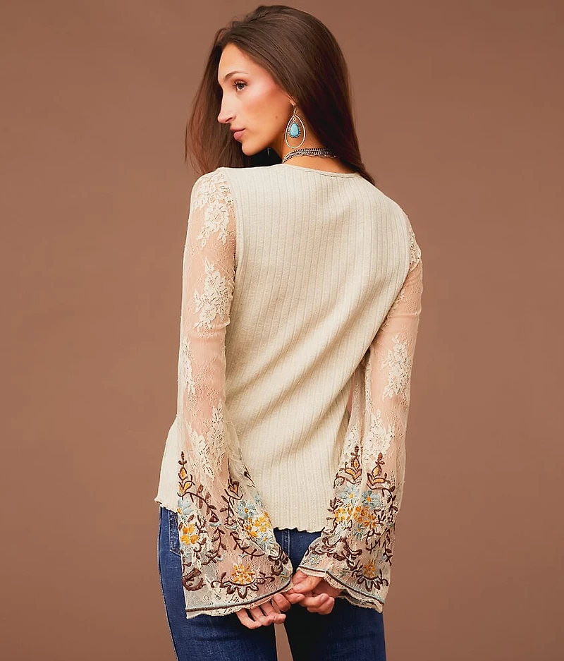 Embroidered Lace Top