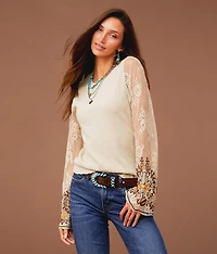Embroidered Lace Top