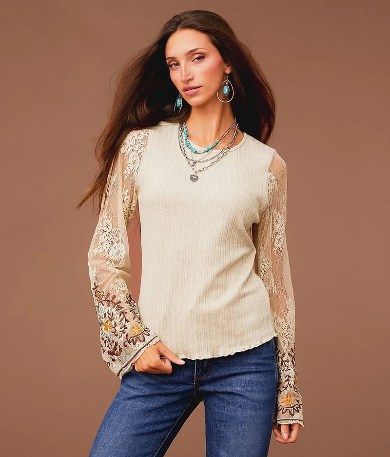 Embroidered Lace Top