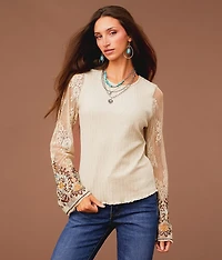 Embroidered Lace Top
