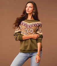 Pieced Aztec Pullover