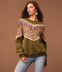 Pieced Aztec Pullover