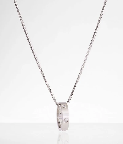 Rhinestone Ring 23" Necklace