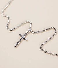 Textured Cross 22" Necklace