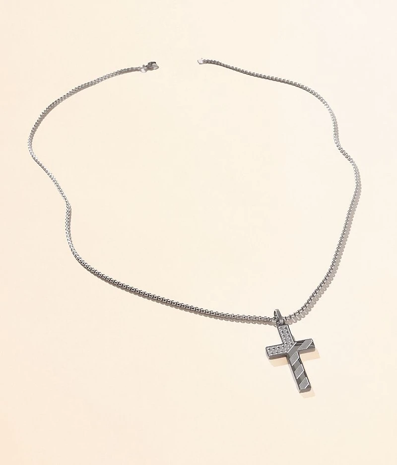 American Flag Cross 24" Necklace
