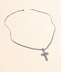 American Flag Cross 24" Necklace
