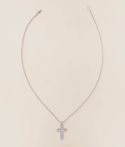 Rope Chain Cross 22" Necklace