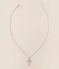 Rope Chain Cross 22" Necklace