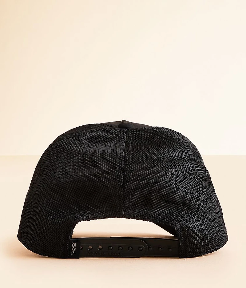 The Faux Suede Bull Trucker Hat