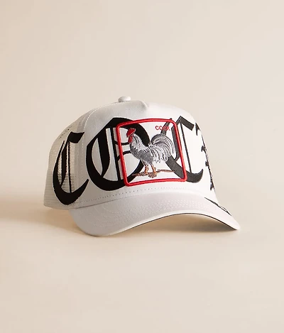Old English Rooster Trucker Hat