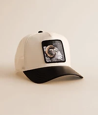 Faux Leather Ram Trucker Hat