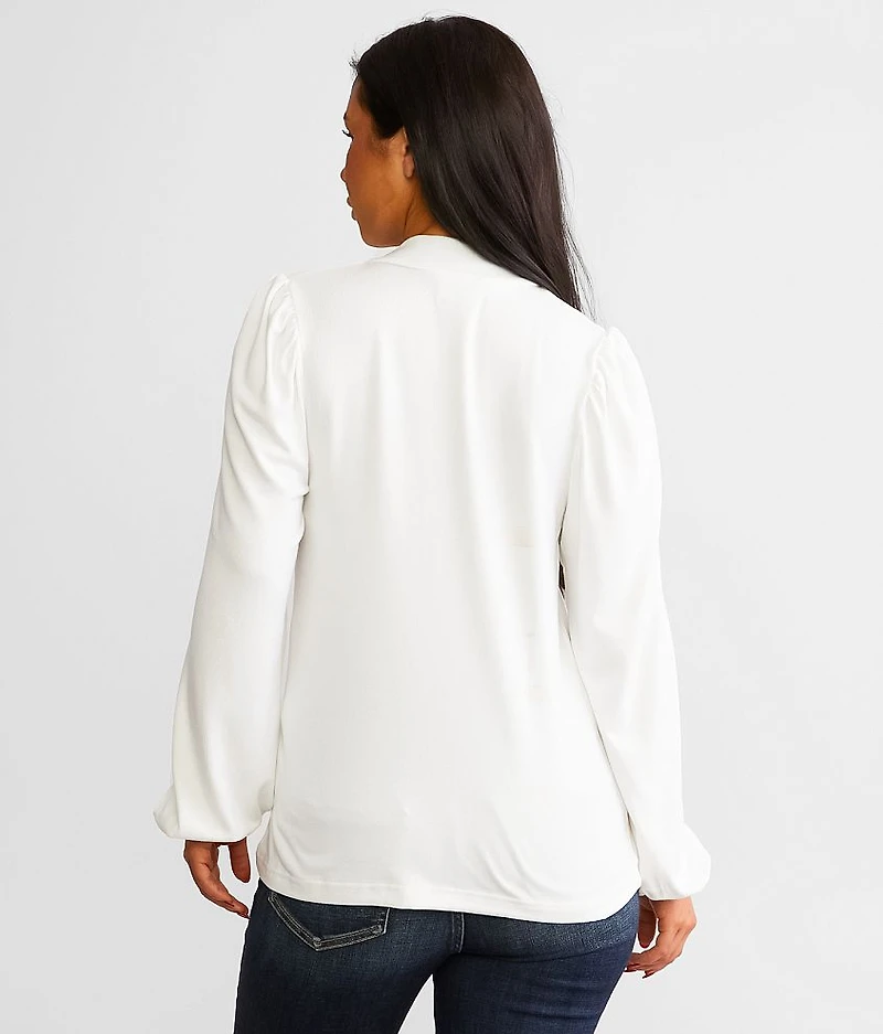 Cut-Out Brushed Knit Top