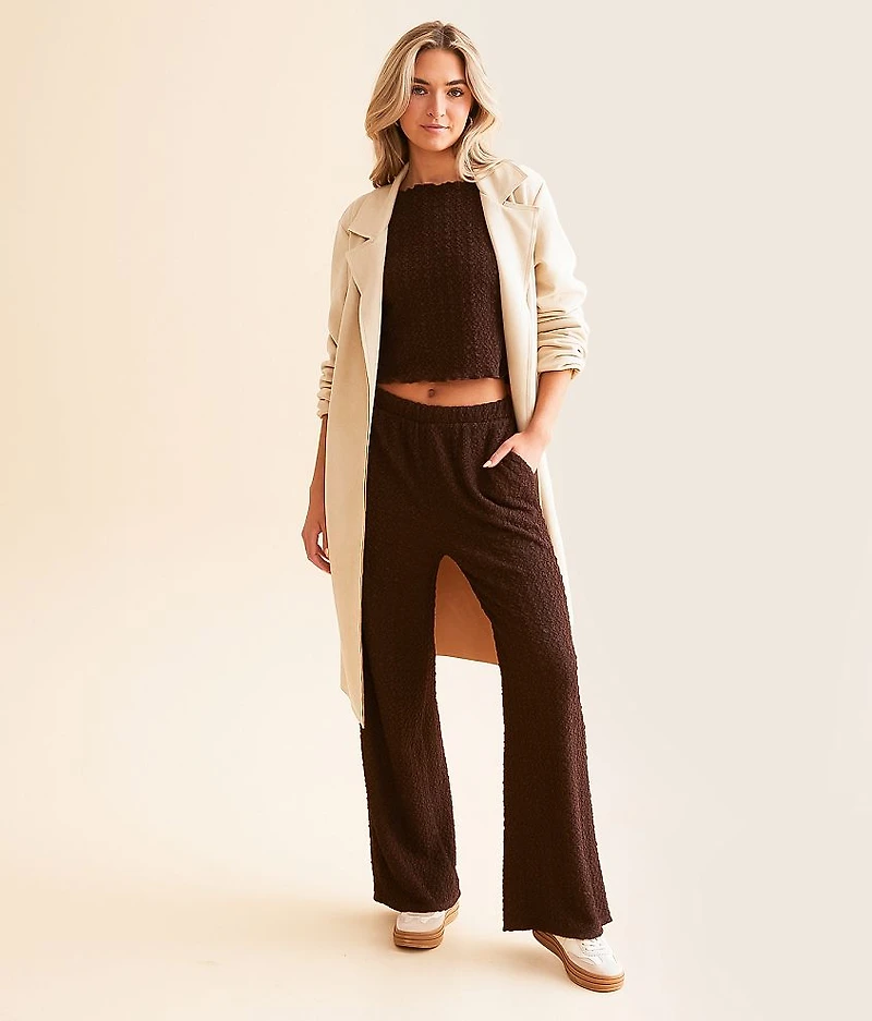 Textured Wide Leg Pant