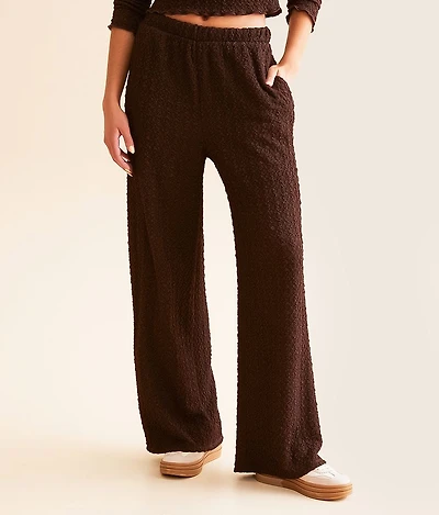 Textured Wide Leg Pant