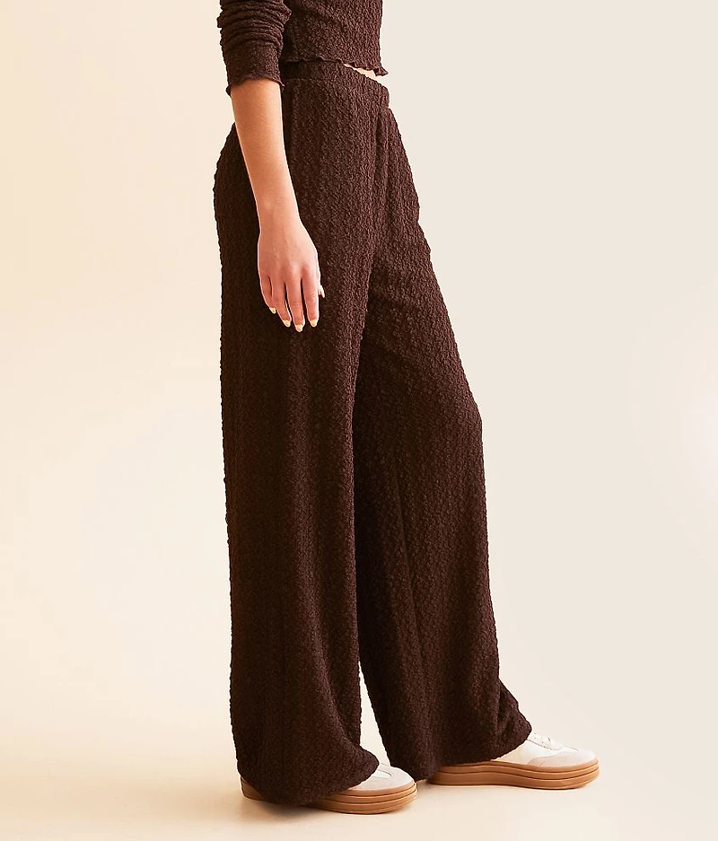 Textured Wide Leg Pant