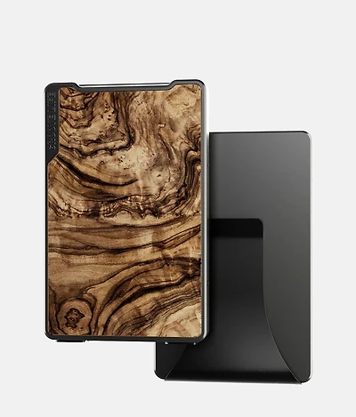Burled Walnut Money Clip Wallet
