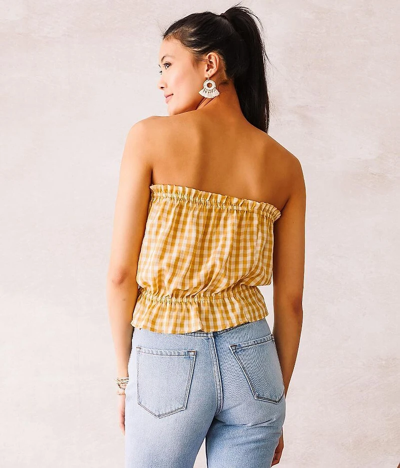 Gingham Tube Top