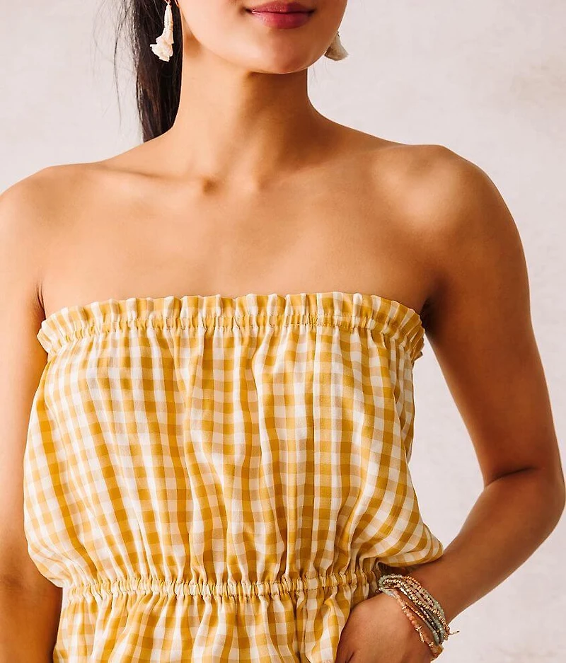 Gingham Tube Top